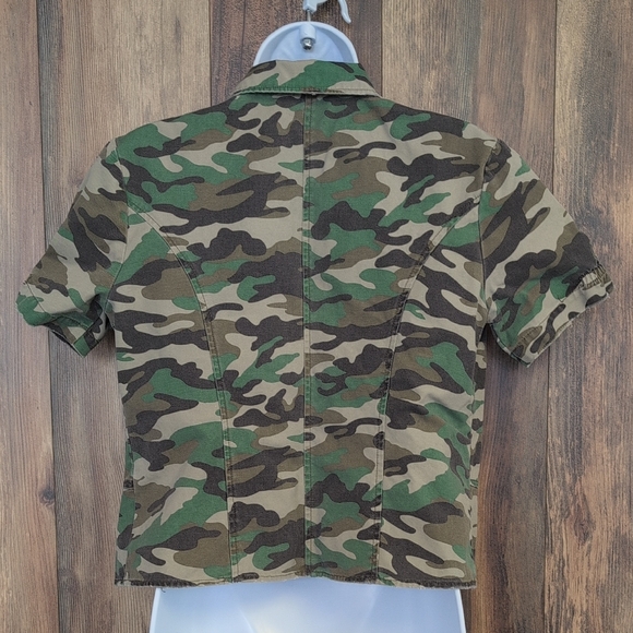 Camouflage BB Dakota Denim Style Short Sleeve Jean Jacket M            F157 - Picture 5 of 8